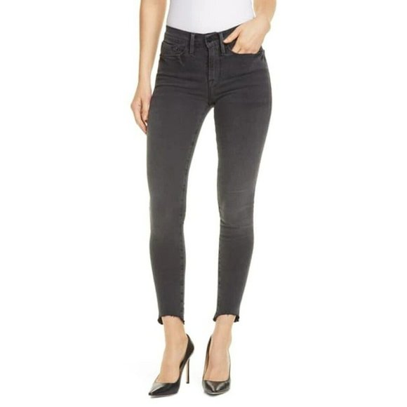 FRAME Le Skinny De Jeanne Ankle Jeans Taw Hem In Delmar Wash Size 24 - Picture 2 of 12